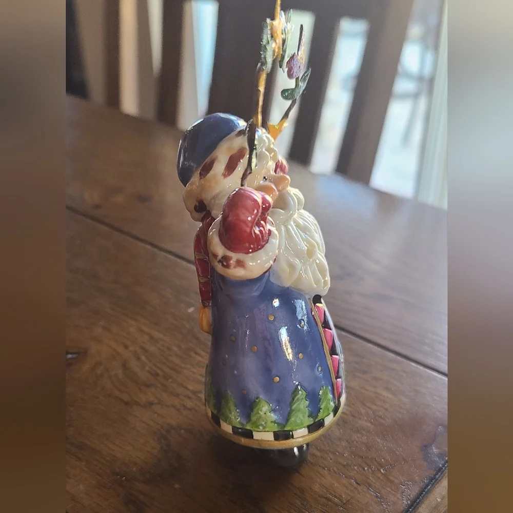 Ceramic Santa ornament 5